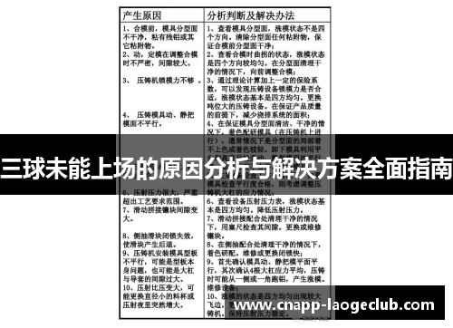 三球未能上场的原因分析与解决方案全面指南 三球未能上场的原因分析与解决方案全面指南