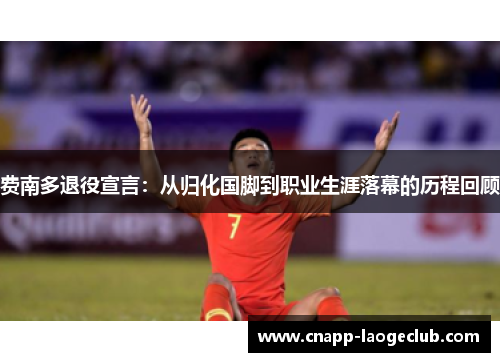 费南多退役宣言:从归化国脚到职业生涯落幕的历程回顾 费南多退役宣言:从归化国脚到职业生涯落幕的历程回顾